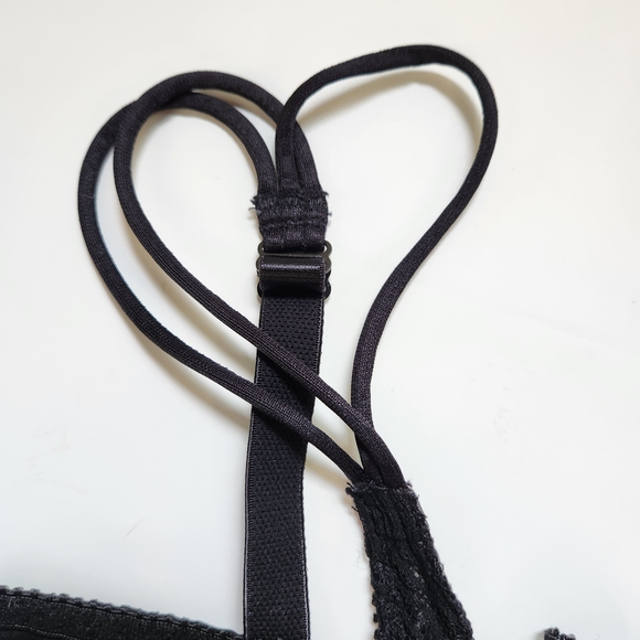 Vintage Special Request by Glamorise Black Floral Lace Underwire Bra 42B #9139 - Picture 3 of 9